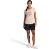 Gaiam Women’s Mindful Flower Graphic Crewneck T-Shirt, Relaxed Fit, Stretch Lightweight Material, Curved Hem(Mushroom – Moon)