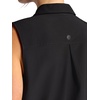 Gaiam Women’s On The Move Woven Tank Top, Standard Fit, Stretch Lightweight Material(Black (Tap Shoe))