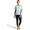 Gaiam Women’s Oversized Performance T-Shirt, Oversized Fit, Stretch Lightweight Material(Blue Haze Heather)