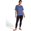 Gaiam Women’s Oversized Performance T-Shirt, Oversized Fit, Stretch Lightweight Material(Blue Indigo Heather)