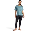 Gaiam Women’s Oversized Performance T-Shirt, Oversized Fit, Stretch Lightweight Material(Goblin Blue Heather)