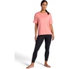 Gaiam Women’s Oversized Performance T-Shirt, Oversized Fit, Stretch Lightweight Material(Lantana Heather)