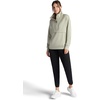 Gaiam Women’s Popover Quarter-zip, Relaxed Cropped Fit, Stretch Midweight Material(Seagrass)
