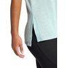 Gaiam Women’s Restore Rib Mix T-Shirt, Relaxed Fit, Lightweight Heathered Material, High-Low Hem(Blue Haze)