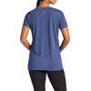 Gaiam Women’s Restore Rib Mix T-Shirt, Relaxed Fit, Lightweight Heathered Material, High-Low Hem(Blue Indigo)
