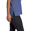 Gaiam Women’s Restore Rib Mix T-Shirt, Relaxed Fit, Lightweight Heathered Material, High-Low Hem(Blue Indigo)