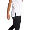 Gaiam Women’s Restore Rib Mix T-Shirt, Relaxed Fit, Lightweight Heathered Material, High-Low Hem(Bright White)