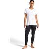 Gaiam Women’s Restore Rib Mix T-Shirt, Relaxed Fit, Lightweight Heathered Material, High-Low Hem(Bright White)