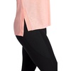 Gaiam Women’s Restore Rib Mix T-Shirt, Relaxed Fit, Lightweight Heathered Material, High-Low Hem(Candlelight Peach)