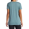 Gaiam Women’s Restore Rib Mix T-Shirt, Relaxed Fit, Lightweight Heathered Material, High-Low Hem(Goblin Blue)