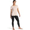 Gaiam Women’s Restore Rib Mix T-Shirt, Relaxed Fit, Lightweight Heathered Material, High-Low Hem(Mushroom)