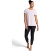 Gaiam Women’s Restore Rib Mix T-Shirt, Relaxed Fit, Lightweight Heathered Material, High-Low Hem(Orchid Hush)
