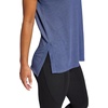 Gaiam Women’s Restore Rib Mix T-Shirt, Relaxed Fit, Lightweight Heathered Material, High-Low Hem(Shadow)