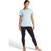 Gaiam Women’s Restore Rib Mix T-Shirt, Relaxed Fit, Lightweight Heathered Material, High-Low Hem(Slate)