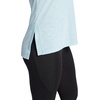 Gaiam Women’s Restore Rib Mix T-Shirt, Relaxed Fit, Lightweight Heathered Material, High-Low Hem(Slate)