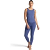Gaiam Women’s Rib Mix High-Rise 7/8 Legging, Slim Fit, 25” Inseam, Stretch Midweight Performance Material(Blue Indigo)