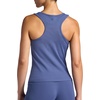 Gaiam Women’s Ribbed Crewneck Tank Top, Cropped Fit, Stretch Midweight Material, Moisture-Wicking(Blue Indigo)
