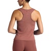 Gaiam Women’s Ribbed Crewneck Tank Top, Cropped Fit, Stretch Midweight Material, Moisture-Wicking(Cafe Mocha)