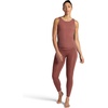 Gaiam Women’s Ribbed Crewneck Tank Top, Cropped Fit, Stretch Midweight Material, Moisture-Wicking(Cafe Mocha)