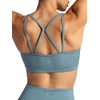 Gaiam Women’s Shine Bra, Slim Fit, Stretch Midweight Material, Moisture-Wicking(Goblin Blue)