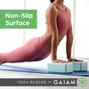 Gaiam Yoga Block – Supportive Latex-Free Eva Foam – Soft Non-Slip Surface with Beveled Edges for Yoga, Pilates, Meditation(Black)