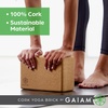 Gaiam Yoga Block – Supportive Latex-Free Eva Foam – Soft Non-Slip Surface with Beveled Edges for Yoga, Pilates, Meditation(Cork)
