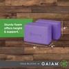 Gaiam Yoga Block – Supportive Latex-Free Eva Foam – Soft Non-Slip Surface with Beveled Edges for Yoga, Pilates, Meditation(Deep Purple)