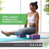 Gaiam Yoga Block – Supportive Latex-Free Eva Foam – Soft Non-Slip Surface with Beveled Edges for Yoga, Pilates, Meditation(Deep Purple)
