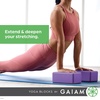 Gaiam Yoga Block – Supportive Latex-Free Eva Foam – Soft Non-Slip Surface with Beveled Edges for Yoga, Pilates, Meditation(Deep Purple)