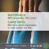 Gaiam Yoga Hand Towel (30″ W x 20″ L), Quick Dry & Lightweight Sports Towel, Soft Microfiber Fabric, Designed for Hot Yoga, Pilates, Sports, Workout & More(Granite Storm/Citron)