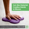 Gaiam Yoga Knee Pads Set of 2, Cushion for Knees & Elbows | Extra Cushioning | Non-Slip Back | Knees, Elbows & Wrists | Yoga, Pilates & Kneeling | Travel-Friendly(Black)
