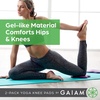 Gaiam Yoga Knee Pads Set of 2, Cushion for Knees & Elbows | Extra Cushioning | Non-Slip Back | Knees, Elbows & Wrists | Yoga, Pilates & Kneeling | Travel-Friendly(Black)