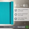 Gaiam Yoga Mat – Premium 5mm Solid Thick Non Slip Exercise & Fitness Mat for All Types of Yoga, Pilates & Floor Workouts (68″ x 24″ x 5mm) | Premium non-slip mat in solid colors. Cushioned support for yoga, Pilates & floor workouts at home or studio.(Light Blue)