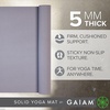 Gaiam Yoga Mat – Premium 5mm Solid Thick Non Slip Exercise & Fitness Mat for All Types of Yoga, Pilates & Floor Workouts (68″ x 24″ x 5mm) | Premium non-slip mat in solid colors. Cushioned support for yoga, Pilates & floor workouts at home or studio.(Deep Thistle)