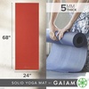 Gaiam Yoga Mat – Premium 5mm Solid Thick Non Slip Exercise & Fitness Mat for All Types of Yoga, Pilates & Floor Workouts (68″ x 24″ x 5mm) | Premium non-slip mat in solid colors. Cushioned support for yoga, Pilates & floor workouts at home or studio.(Sunburnt)