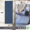 Gaiam Yoga Mat – Premium 5mm Solid Thick Non Slip Exercise & Fitness Mat for All Types of Yoga, Pilates & Floor Workouts (68″ x 24″ x 5mm) | Premium non-slip mat in solid colors. Cushioned support for yoga, Pilates & floor workouts at home or studio.(Indigo Ink)