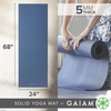 Gaiam Yoga Mat – Premium 5mm Solid Thick Non Slip Exercise & Fitness Mat for All Types of Yoga, Pilates & Floor Workouts (68″ x 24″ x 5mm) | Premium non-slip mat in solid colors. Cushioned support for yoga, Pilates & floor workouts at home or studio.(High Tide)