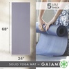 Gaiam Yoga Mat – Premium 5mm Solid Thick Non Slip Exercise & Fitness Mat for All Types of Yoga, Pilates & Floor Workouts (68″ x 24″ x 5mm) | Premium non-slip mat in solid colors. Cushioned support for yoga, Pilates & floor workouts at home or studio.(Deep Thistle)