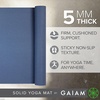 Gaiam Yoga Mat – Premium 5mm Solid Thick Non Slip Exercise & Fitness Mat for All Types of Yoga, Pilates & Floor Workouts (68″ x 24″ x 5mm) | Premium non-slip mat in solid colors. Cushioned support for yoga, Pilates & floor workouts at home or studio.(High Tide)