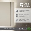Gaiam Yoga Mat – Premium 5mm Solid Thick Non Slip Exercise & Fitness Mat for All Types of Yoga, Pilates & Floor Workouts (68″ x 24″ x 5mm) | Premium non-slip mat in solid colors. Cushioned support for yoga, Pilates & floor workouts at home or studio.(Sandstone)