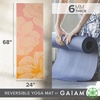 Gaiam Yoga Mat – Premium 6mm Print Reversible Extra Thick Non Slip Exercise & Fitness Mat for All Types of Yoga, Pilates & Floor Workouts (68″ x 24″ x 6mm Thick)(Dahlia Grains)