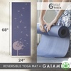Gaiam Yoga Mat – Premium 6mm Print Reversible Extra Thick Non Slip Exercise & Fitness Mat for All Types of Yoga, Pilates & Floor Workouts (68″ x 24″ x 6mm Thick)(Dandelion Fossil)