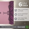 Gaiam Yoga Mat – Premium 6mm Print Reversible Extra Thick Non Slip Exercise & Fitness Mat for All Types of Yoga, Pilates & Floor Workouts (68″ x 24″ x 6mm Thick)(Inner Peace Lotus)