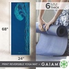 Gaiam Yoga Mat – Premium 6mm Print Reversible Extra Thick Non Slip Exercise & Fitness Mat for All Types of Yoga, Pilates & Floor Workouts (68″ x 24″ x 6mm Thick)(Peaceful Waters)