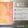 Gaiam Yoga Mat – Premium 6mm Print Reversible Extra Thick Non Slip Exercise & Fitness Mat for All Types of Yoga, Pilates & Floor Workouts (68″ x 24″ x 6mm Thick)(Dahlia Grains)