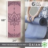 Gaiam Yoga Mat – Premium 6mm Print Reversible Extra Thick Non Slip Exercise & Fitness Mat for All Types of Yoga, Pilates & Floor Workouts (68″ x 24″ x 6mm Thick)(Inner Peace Lotus)