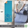 Gaiam Yoga Mat – Premium 6mm Print Reversible Extra Thick Non Slip Exercise & Fitness Mat for All Types of Yoga, Pilates & Floor Workouts (68″ x 24″ x 6mm Thick)(Elephant)