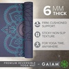 Gaiam Yoga Mat – Premium 6mm Print Reversible Extra Thick Non Slip Exercise & Fitness Mat for All Types of Yoga, Pilates & Floor Workouts (68″ x 24″ x 6mm Thick)(Purple Illusion)