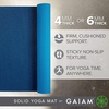 Gaiam Yoga Mat, Solid Color Non-Slip, 6mm | Dual-Color Reversible | Sticky Non-Slip Surface | 68″L x 24″W | Yoga, Pilates & Floor Workouts(Navy/Blue)