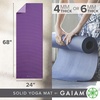 Gaiam Yoga Mat, Solid Color Non-Slip, 6mm | Dual-Color Reversible | Sticky Non-Slip Surface | 68″L x 24″W | Yoga, Pilates & Floor Workouts(Plum/Jam)